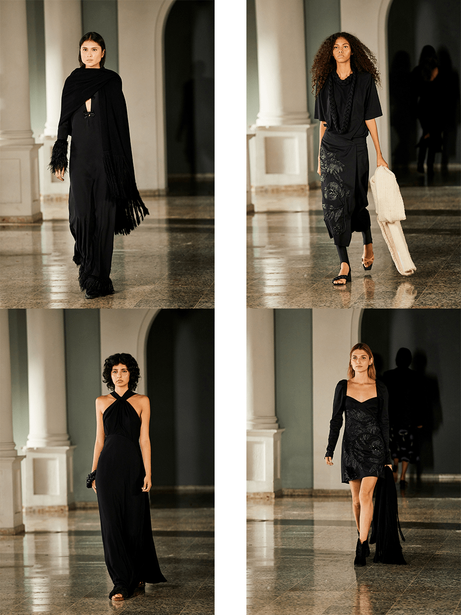 对比|Johanna Ortiz 2021秋冬系列，深色为底的浅色印花图案，让秋冬浪漫又实用美观