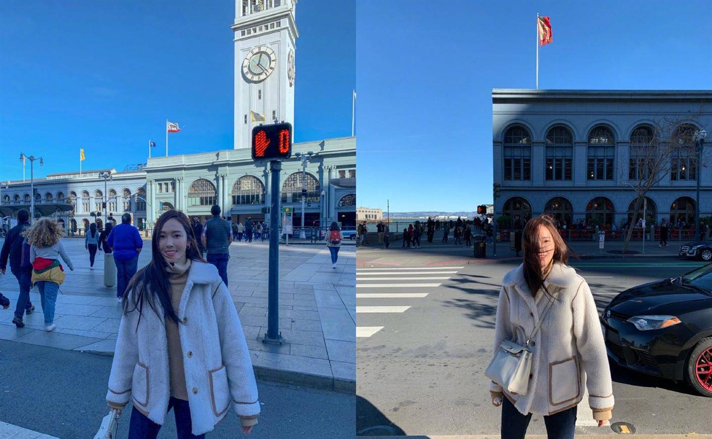 长发|郑秀妍旅行也穿这么豪，三千的外套踩4万皮鞋，看到包我选择闭嘴了