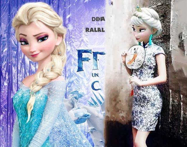 白雪公主|旗袍版本的迪士尼公主，白雪公主优雅迷人，艾莎女王气质冰冷