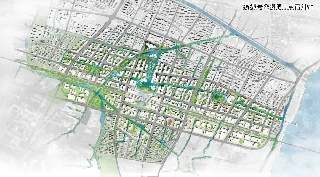 杭灣客廳會賞水城┃海鹽高鐵新城城市設計意確定