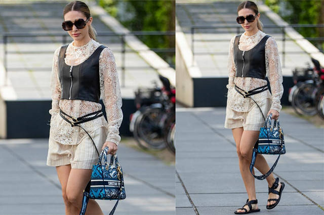 右图|秋风乍起，如何让蕾丝上衣去掉性感的标签，穿出优雅知性