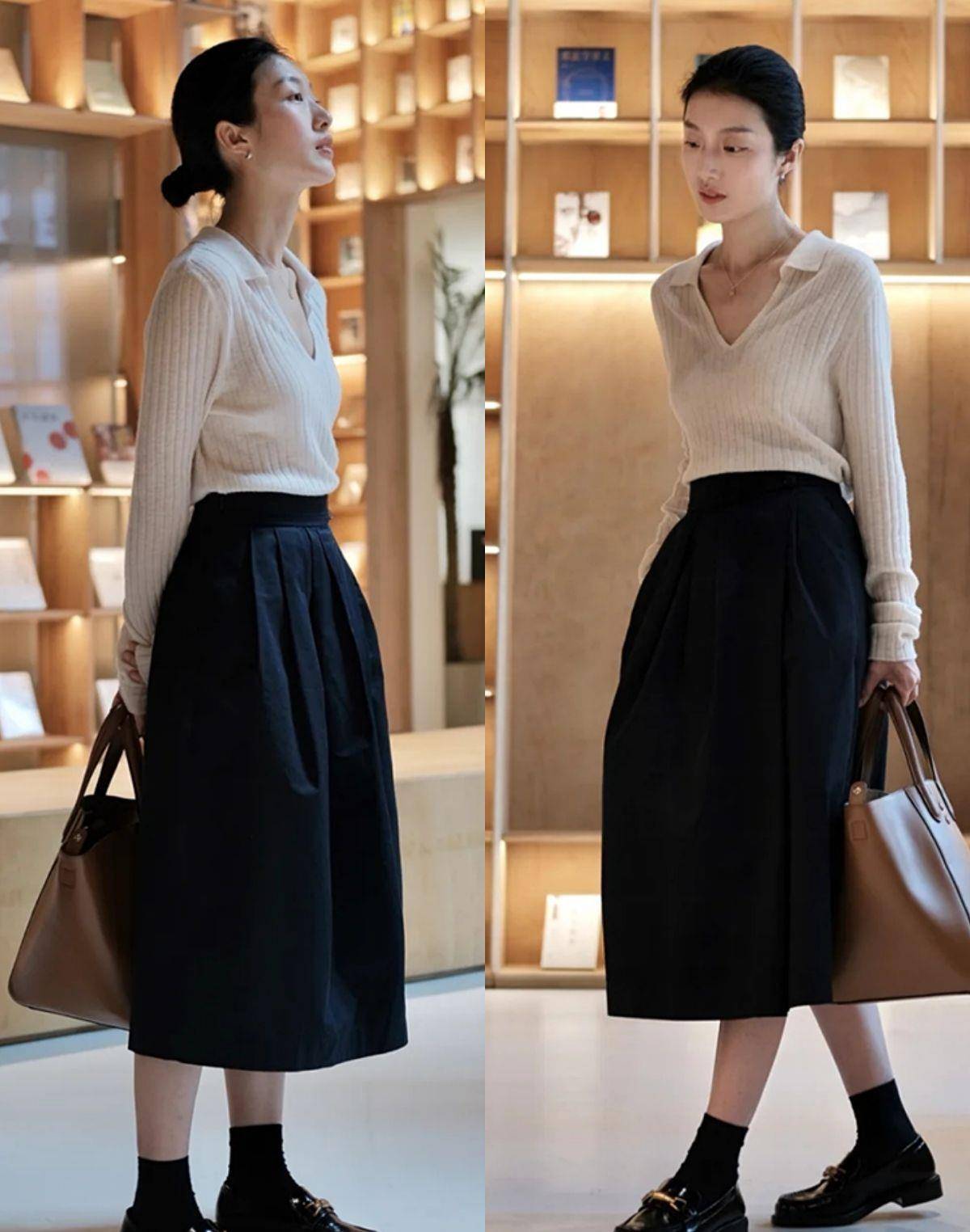 配饰|小个子穿搭那么多，还是她的搭配最简约高级，掌握这几点就行了