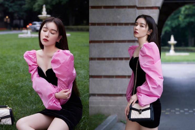 设计|跟阚清子学“七夕穿搭”，穿粉色泡泡裙少女感满满，心动翻倍