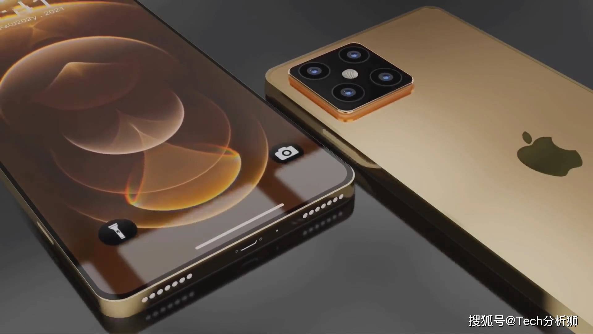 iphone13pro概念机曝光4200mah电池33w快充刘海双摄设计