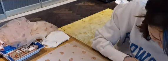 苗苗|苗苗为女儿做裙子，意外曝光家中陈设，摆放和郑恺初相识合照太甜