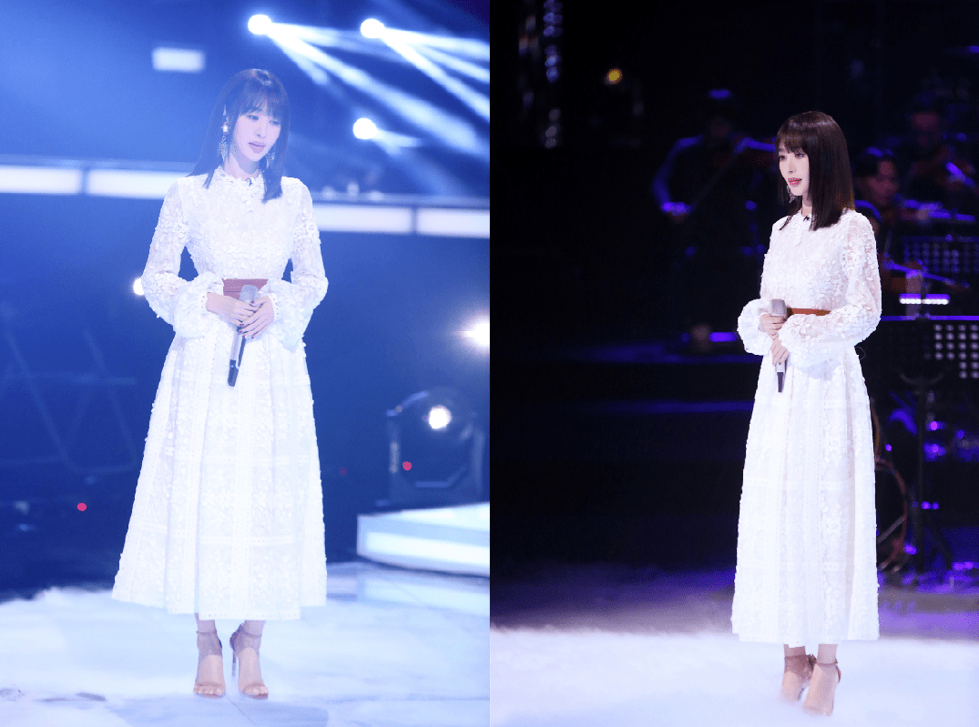 真显|李菲儿这裙子挺“明晃晃”，修身设计真显曲线，就是发型不咋精致