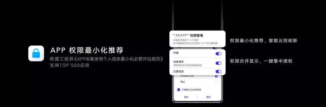 隐私|荣耀Magic3系列 APP权限最小化推荐功能上线，保护信息不被滥用