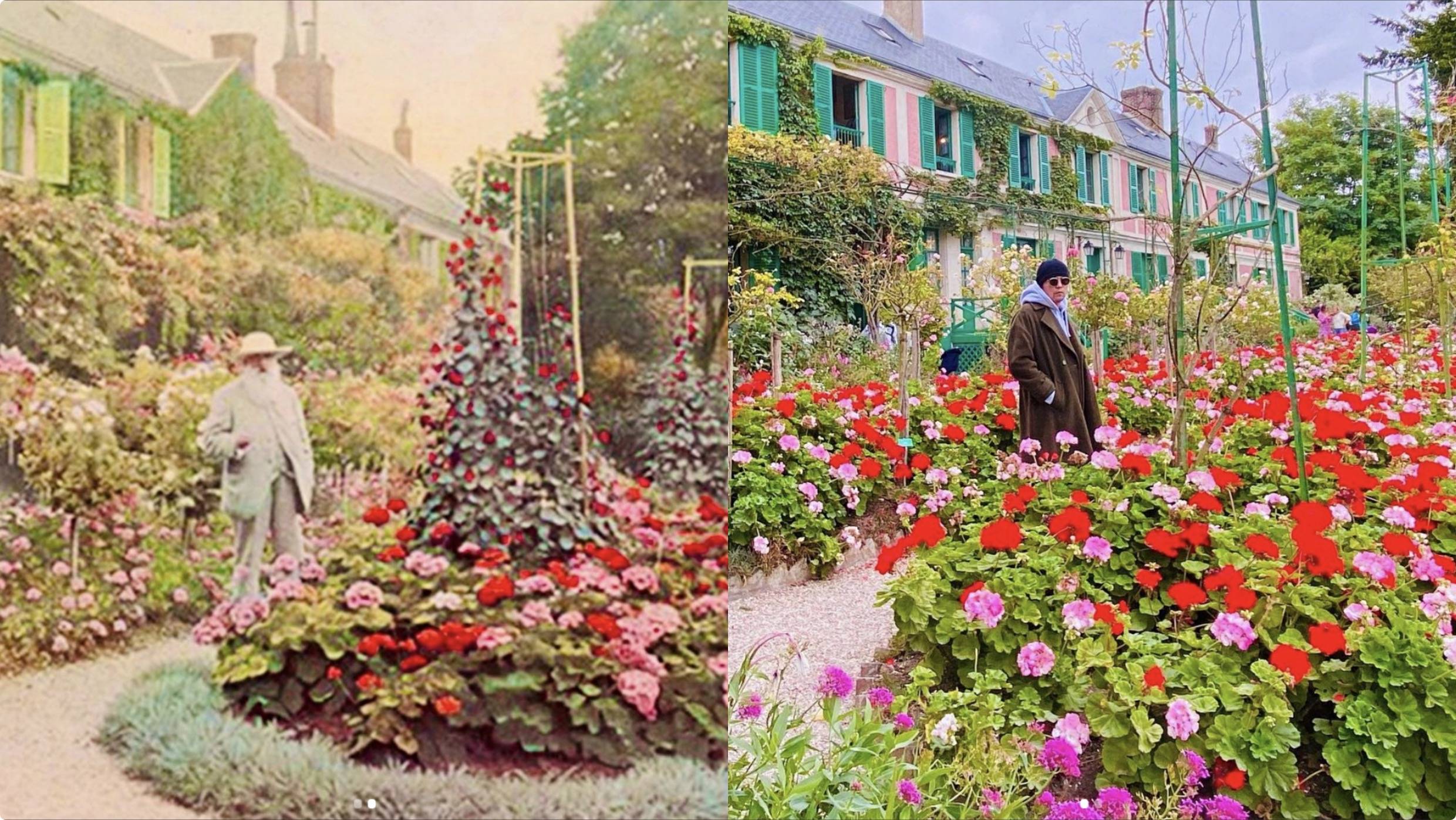 名畫|周杰倫打卡巴黎名勝，和女兒拍照復刻名畫超會玩，小周周亭亭玉立