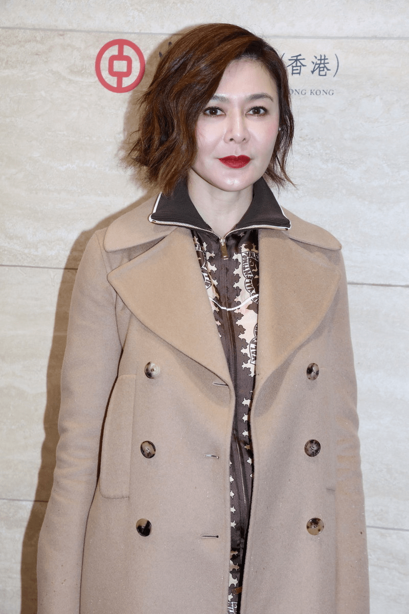 新潮|关之琳虽是“大妈的年纪”，打扮很新潮，大衣配印花套装潇洒干练