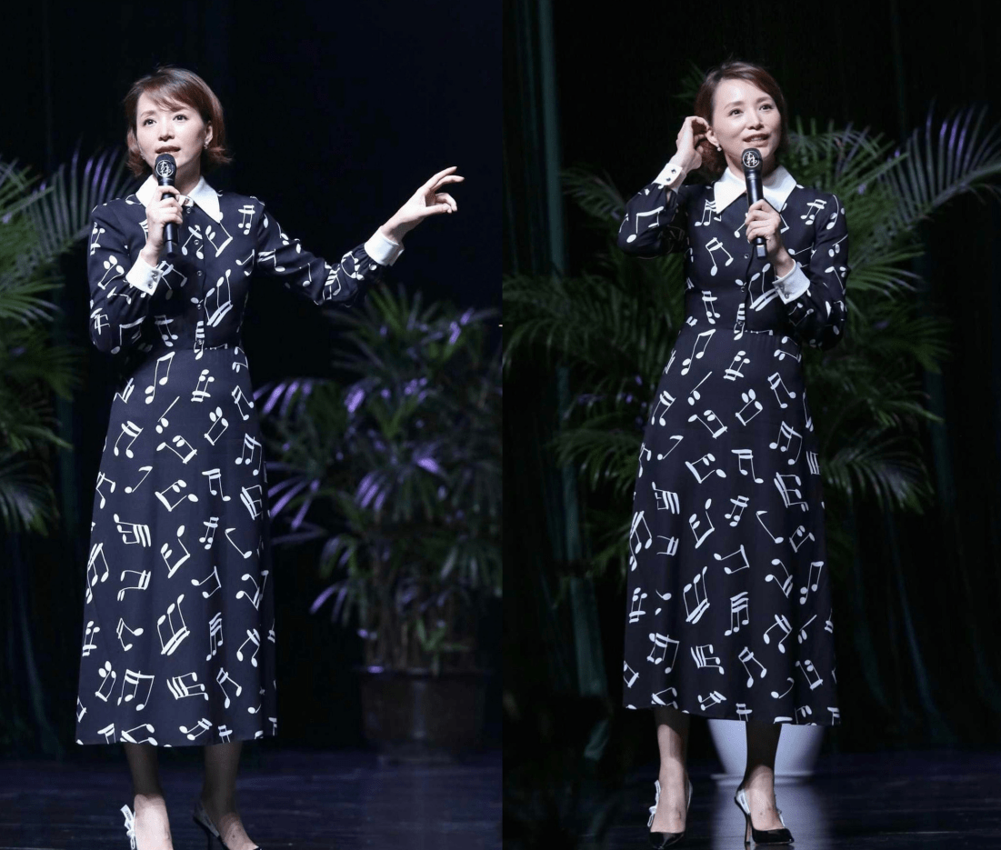 黑衣|没想到董卿也能有“小甜妹”的样子，穿黑衣都年轻，笑起来太可爱