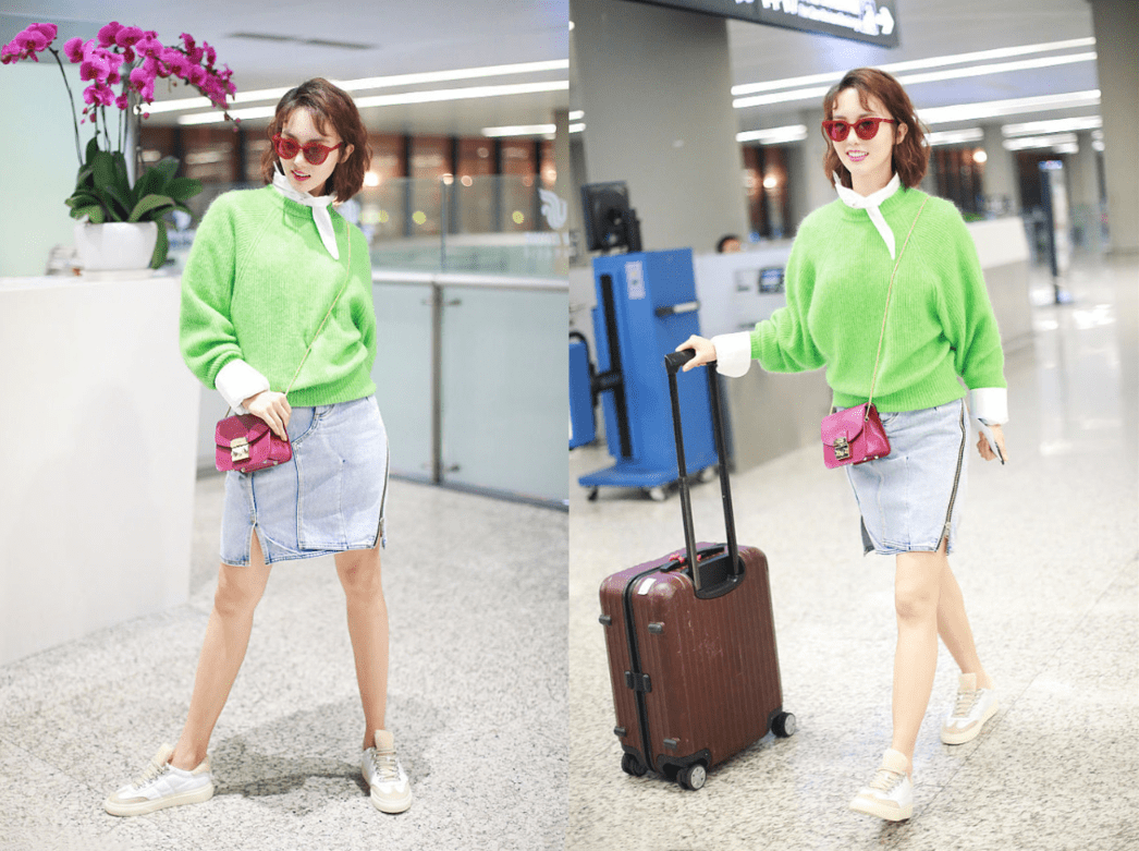 视觉|金晨穿得可真像00后，虽然这裙子看着有点短，但是真显腿长