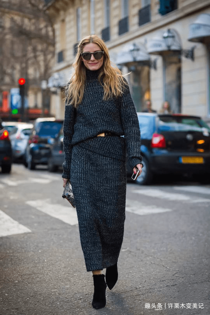 设计|立秋后,火了一种裙子叫“呢子裙”,优雅显贵,很适合30+女人