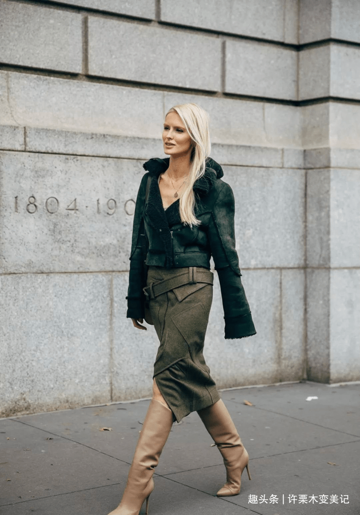 设计|立秋后，火了一种裙子叫“呢子裙”，优雅显贵，很适合30+女人