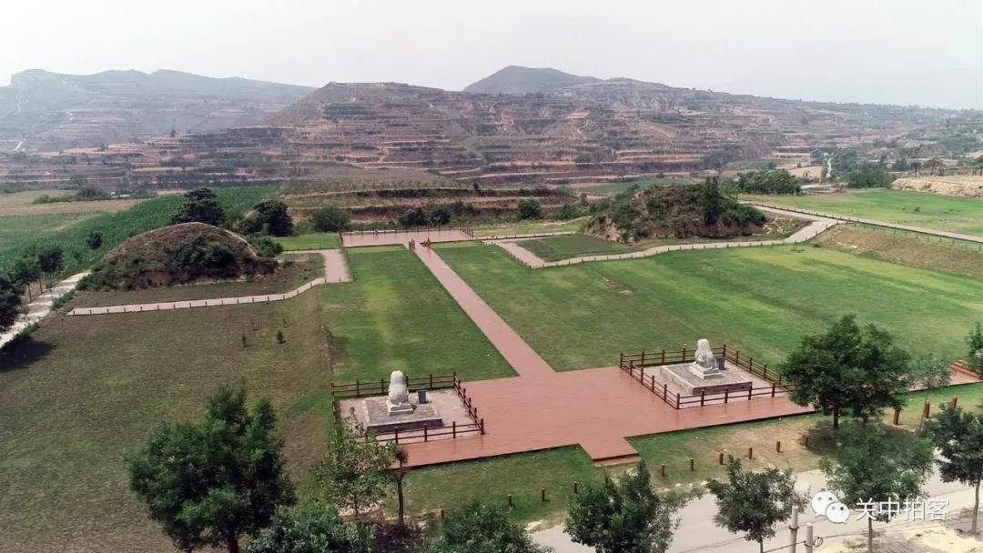 原创蒲城县原家山村寻访唐景陵西门白虎门遗址