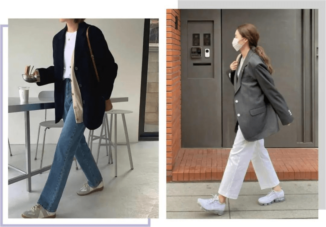 整体|早春look运动鞋“4款穿搭”，特别是第二款，时髦有气场