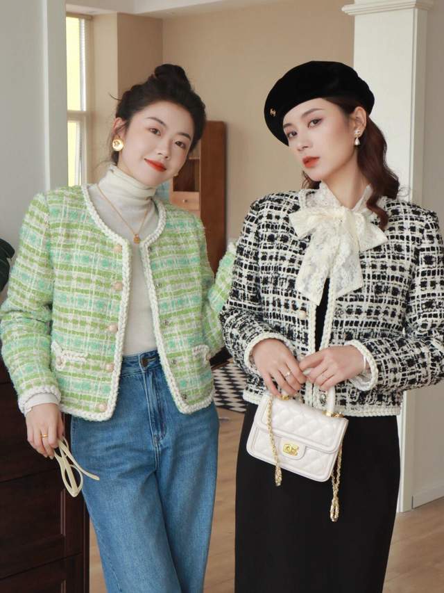 黑色|复古潮流的姐妹装，同款不同颜色，穿出不同的韵味，秋天必选