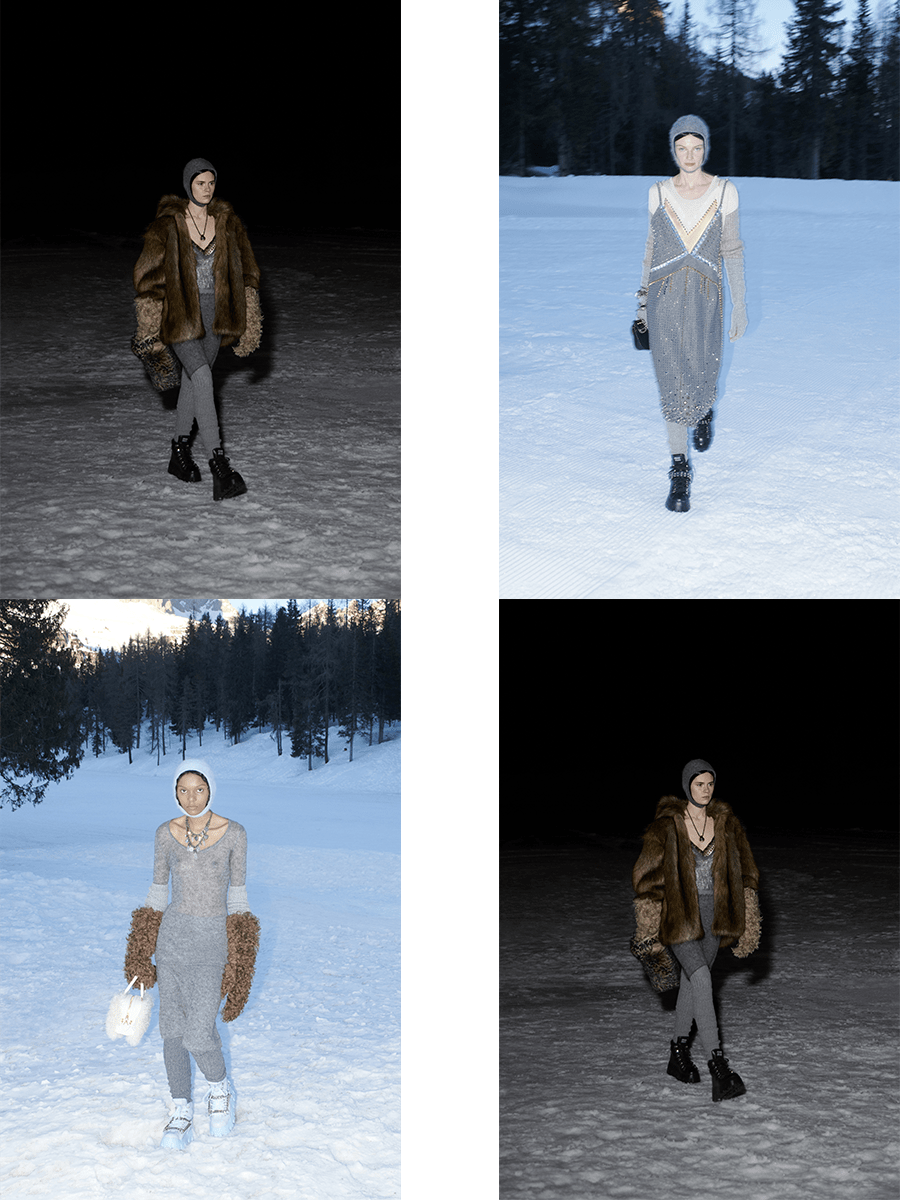 对比|Miu Miu 2021秋冬，臃肿滑雪服温暖，还可以兼顾时尚吗？