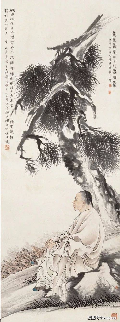 高邕之肖像 纸本 设色 立轴 130.9cm×48.5cm 1877年 上海博物馆藏