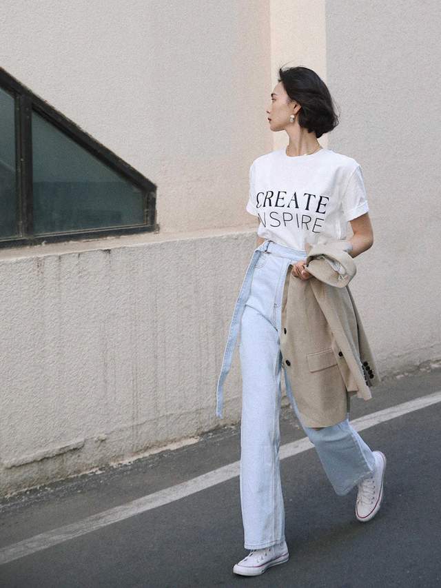 显高|果然，西服外套还是配“牛仔裤”才洋气，显高显瘦，关键还耐看