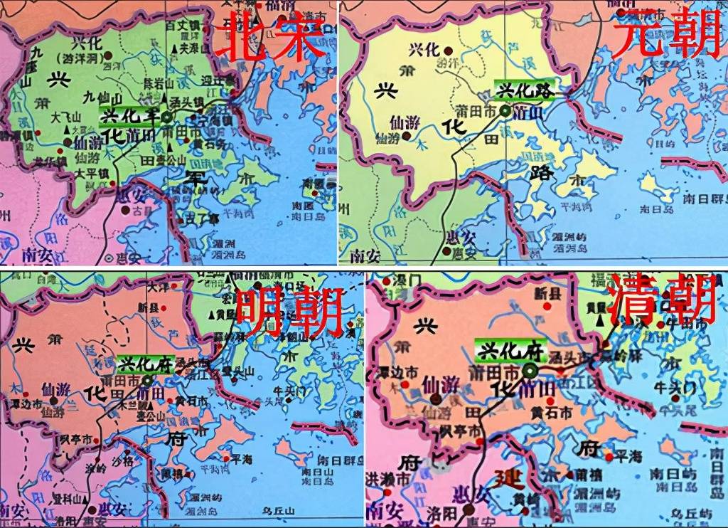 在历史上,今天莆田市行政区划前身无论是军,是路,还是府,长期以来就