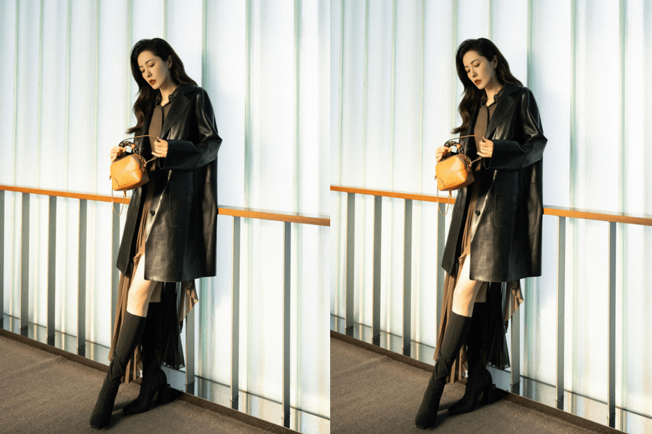 魅力|曾黎穿“酷飒装”气质满满，黑白配复古有韵味，高级感爆棚