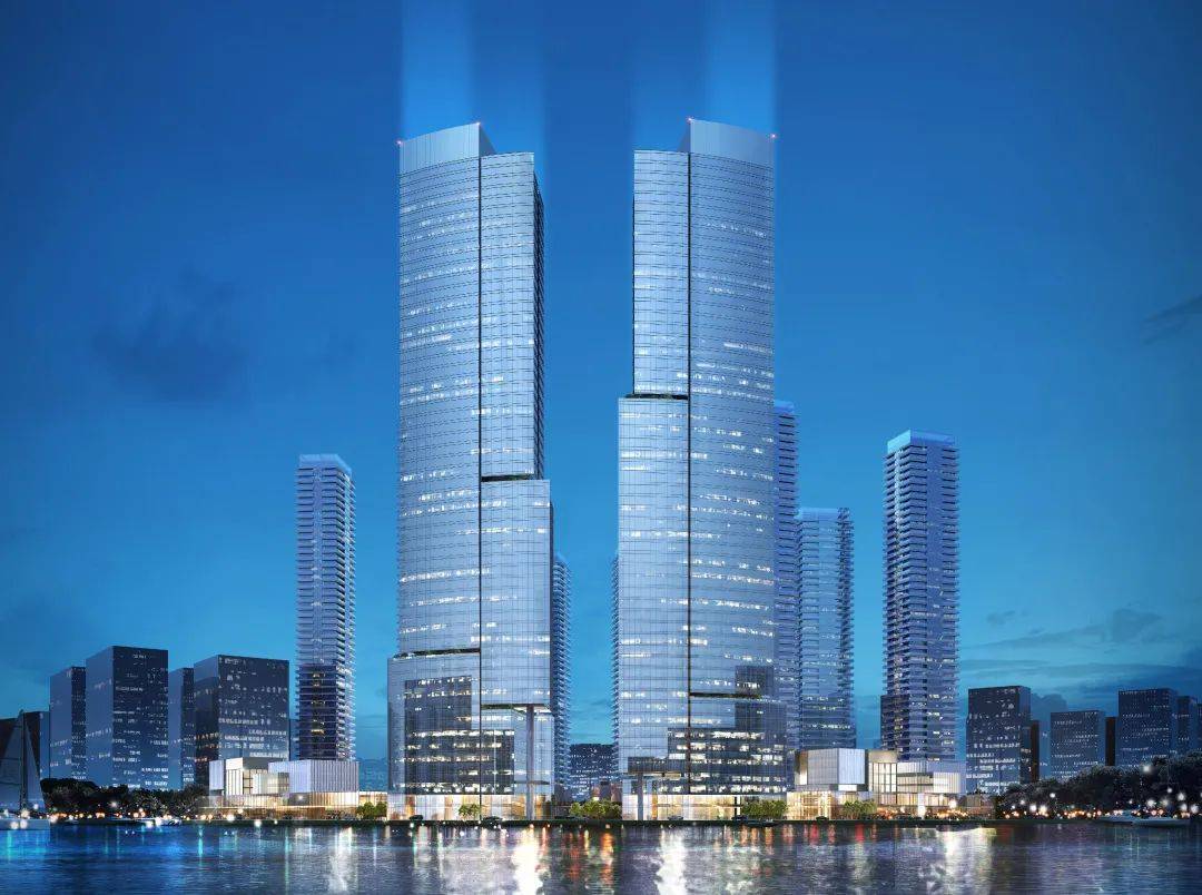 原创250米佛山最美双子塔来了鹏瑞底价夺奇槎三面环江靓地