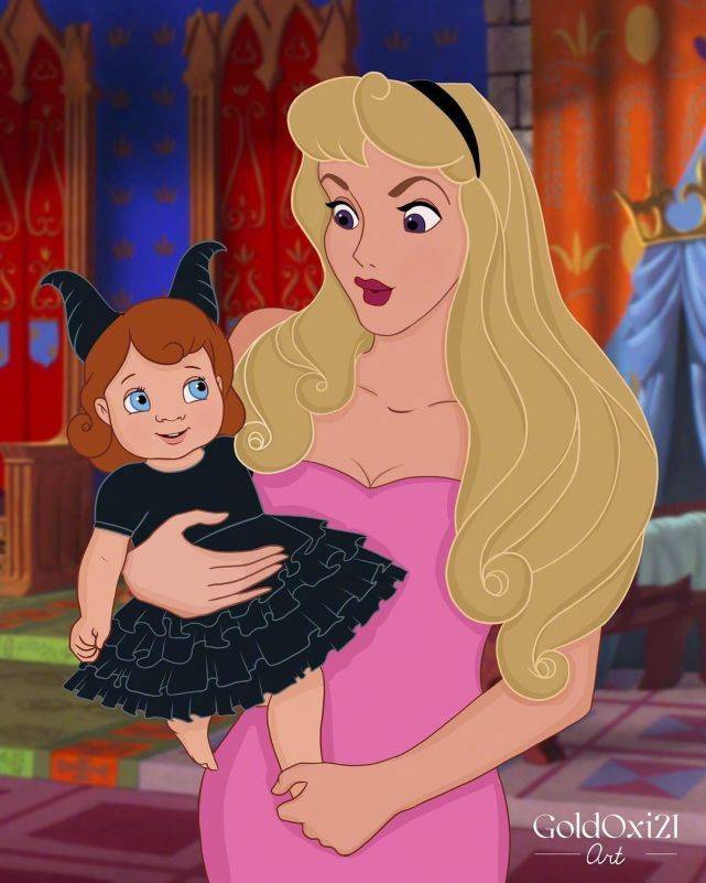 白雪公主|当迪士尼公主有了儿女，灰姑娘的女儿很优雅，木兰的儿子骨骼惊奇