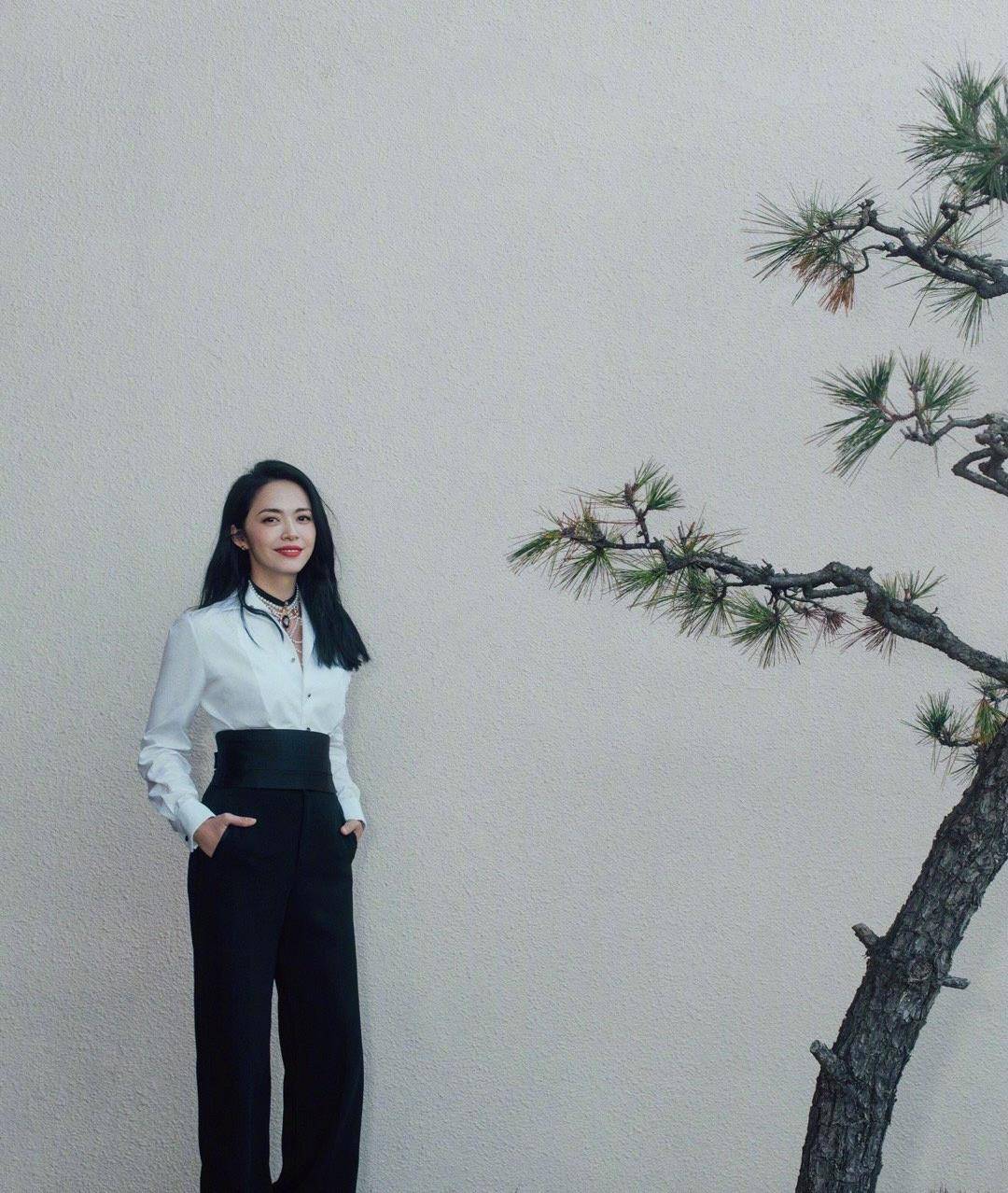 配饰|40岁姚晨斩获最佳女演员，白衬衫配阔腿裤简单优雅，真女王本人！