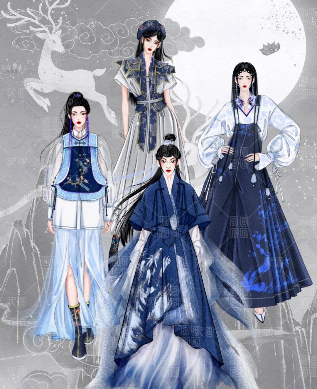 整体|当这组手稿出现时我多么希望它做成成衣!就像是“国际汉服”一样