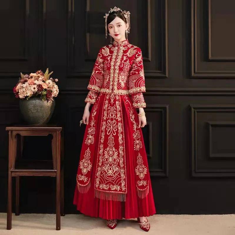 结婚为什么要穿秀禾服,不只是一种潮流,而是中国传统文化的传承_寓意