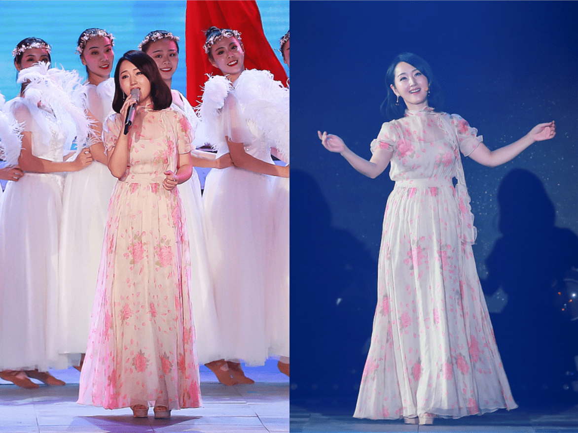 塑造出|虽然杨钰莹长相挺甜美，但还是没逃过中年发福，穿白裙有点显胖