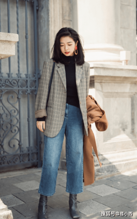 长度|紧身裤过时了,这几条牛仔裤谁穿谁瘦,看三木博主演绎的长腿穿搭