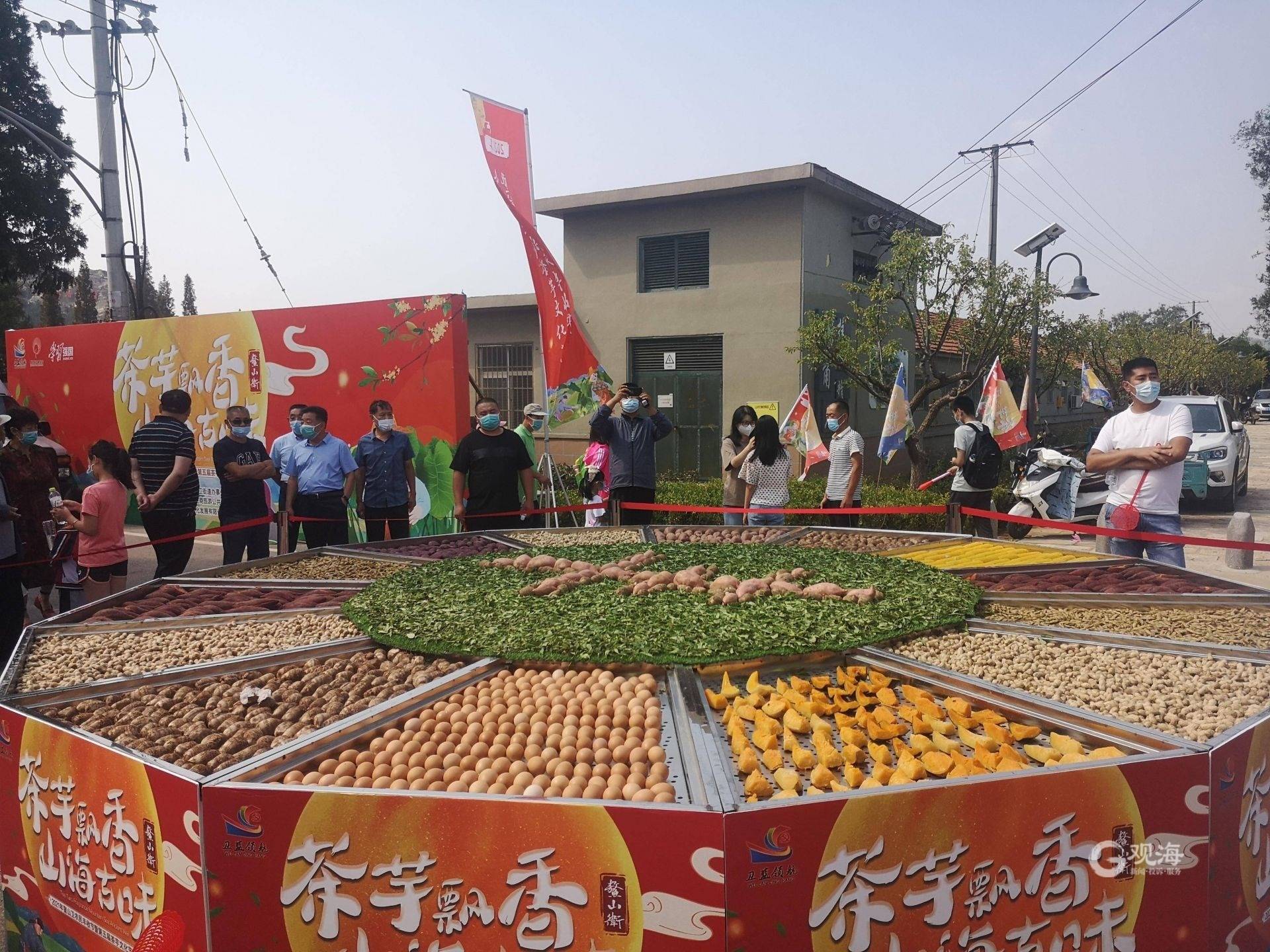 直径5米的超大蒸锅吸引眼球！即墨鳌山卫农民丰收节暨第五届茶芋文化节开幕