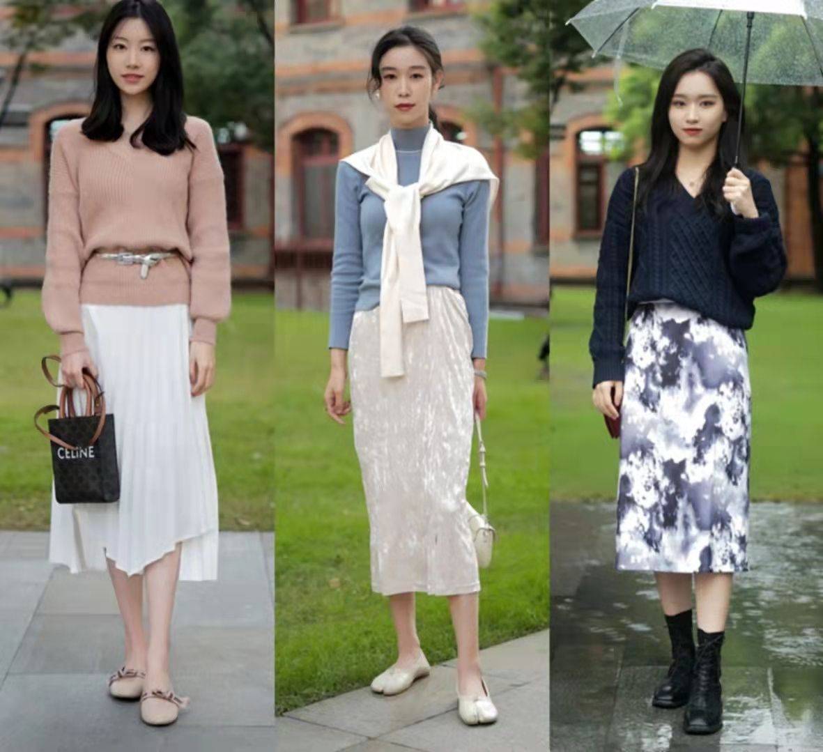 风衣 秋季别只会穿裤子，这4种“裙装”搭法优雅时尚，40岁女人穿真美