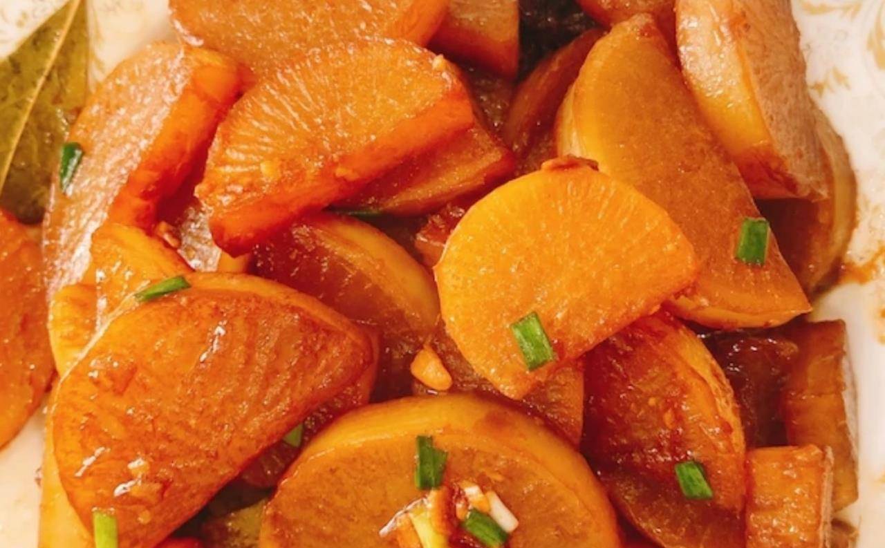 原创白萝卜如此焖5块成本就够了卤味浓郁肉糯软比吃肉还过瘾