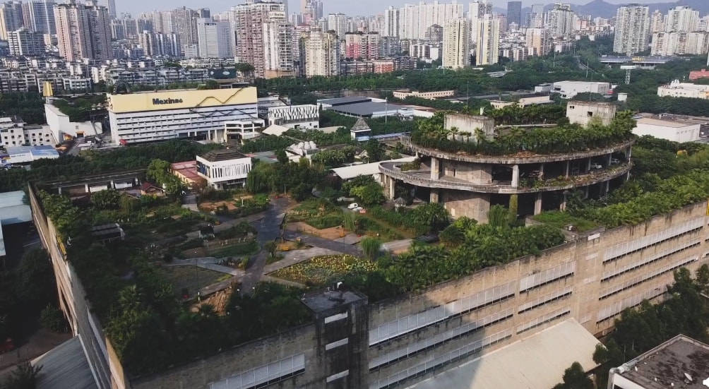 原创重庆33米高楼上有2万多平米农场还有养了鱼虾的人工河