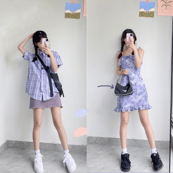 短袜 18套可盐可甜的秋季减龄穿搭，小个子女生也能穿出高级感，真美