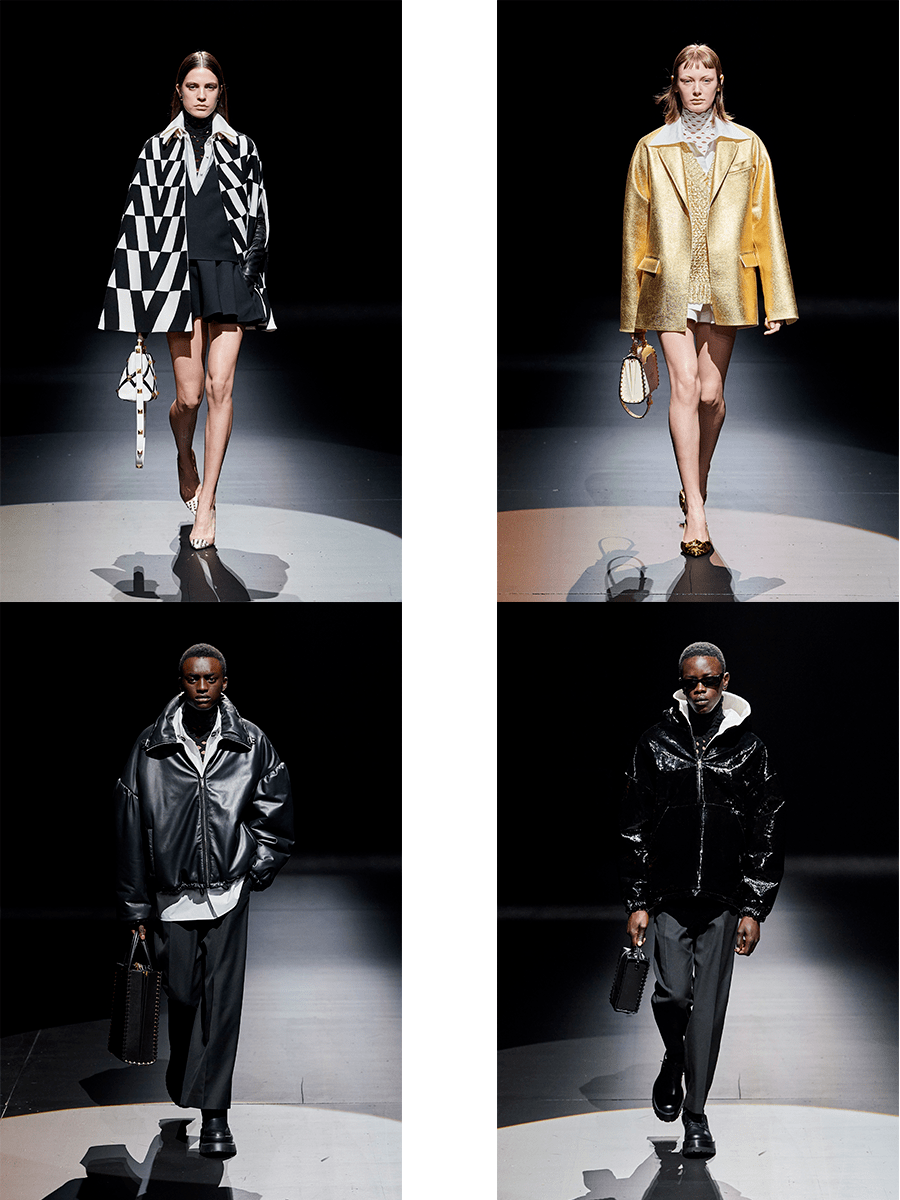 图案 Valentino 2021秋冬，简洁明快中，还有杀伐果断