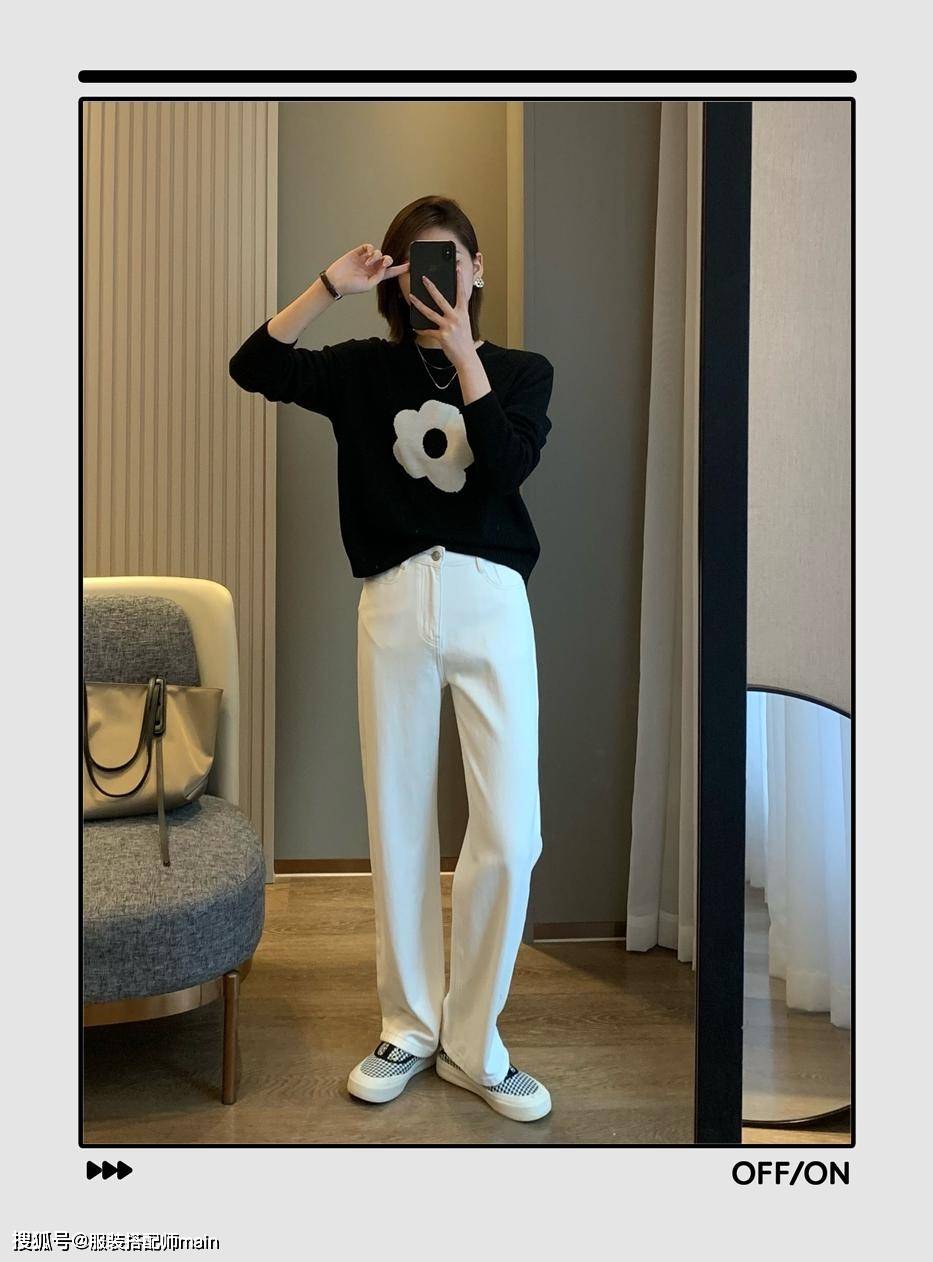 小个子为什么你穿不好阔腿牛仔裤？只因为上衣没选对！