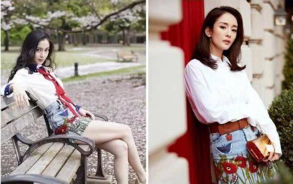 运动服 有种“撞衫”叫杨颖和杨幂，看到两人的坐姿，谁是腿精一眼明了