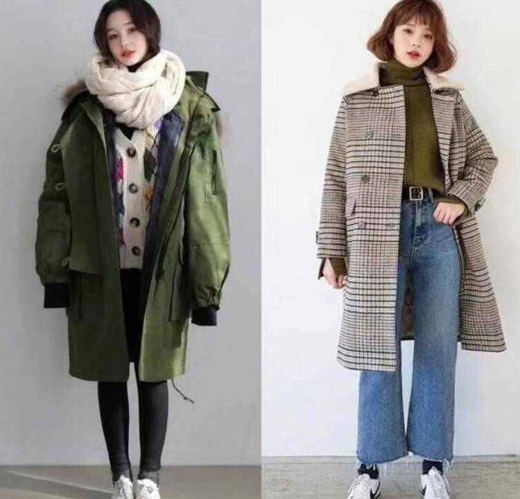 皮质 牛仔外套本身就比较青春有活力再选择一款亮色系皮质半身裙