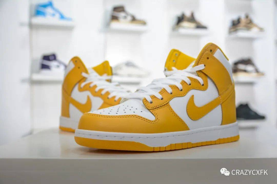 Nike 耐克 Nike Dunk SB High Dark Sulfur 姜黄潮流高帮板鞋