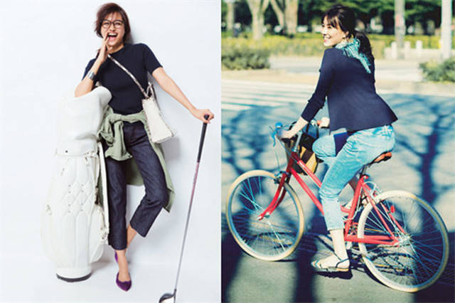 右图 秋冬，离不开经典牛仔裤，如何才能穿出看起来更时尚的效果