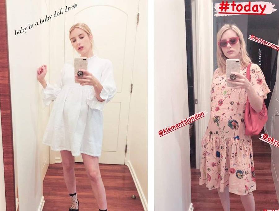 朱丹 怀孕就告别时尚？艾玛和朱丹的穿搭时髦又实用，准妈妈也要美美哒