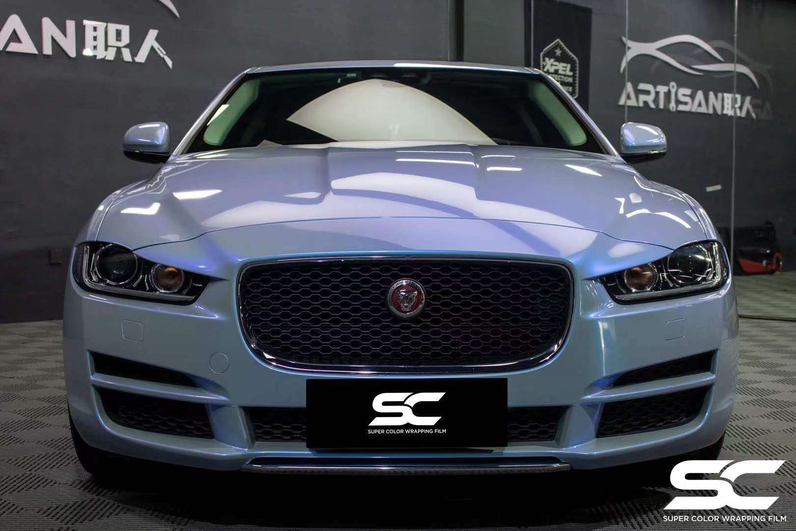 捷豹xel全车sc改色膜梦幻岩石灰