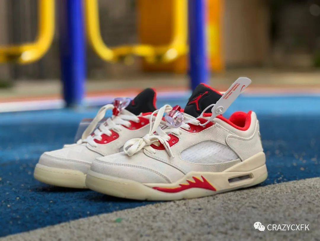 乔丹air jordan 5 low chinese new year 白红撕撕乐篮球鞋