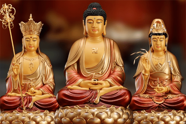 原创观音菩萨和唐僧顶上的小人不同普贤菩萨的佛顶上又是谁