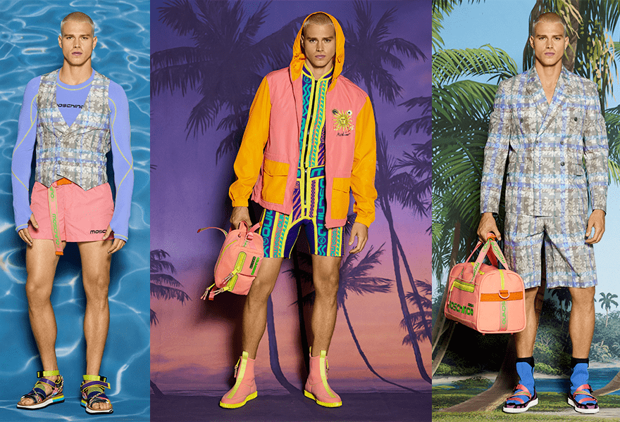 男装 Moschino 2022春季度假风男装系列，不如去海边冲浪呀