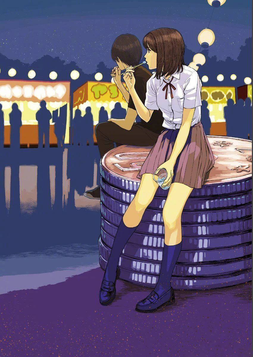 田中 美少女辅以工业元素的插画,不搭界却又能和谐并存