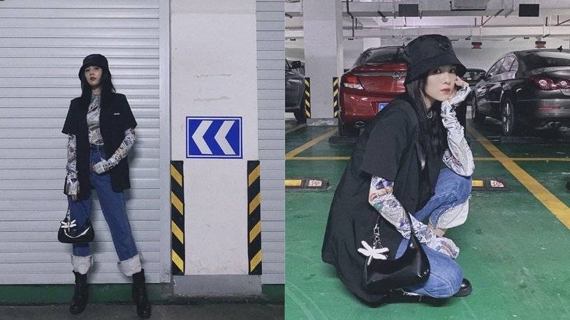 一生一世 白鹿堪称甜酷girl的穿搭模板，日常造型可盐可甜，私下更是配饰控